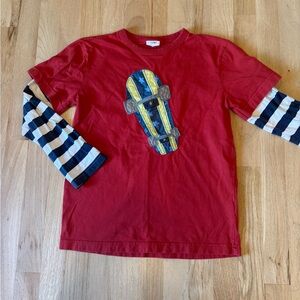 Mini Boden Appliqué Skateboard and Striped Sleeves